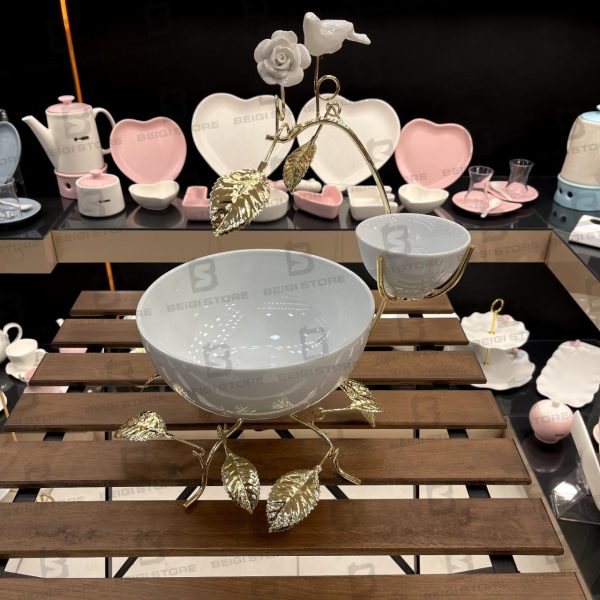 سالاد خوری گرد گل و پرنده کد 6005 - Image 3