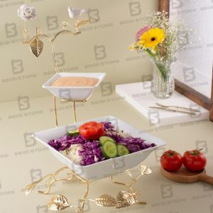 سالاد خوری مربع گل و پرنده کد 6006